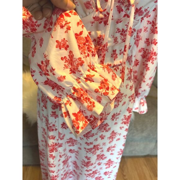 Floral Romantic Feminine Prairie Cottage Maxi Dress XL By Loness Festival Fairy - Picture 6 of 13